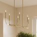 Myhouse Lighting Progress Lighting - P400450-191 - Six Light Linear Chandelier - Reines - Brushed Gold
