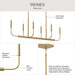 Myhouse Lighting Progress Lighting - P400450-191 - Six Light Linear Chandelier - Reines - Brushed Gold