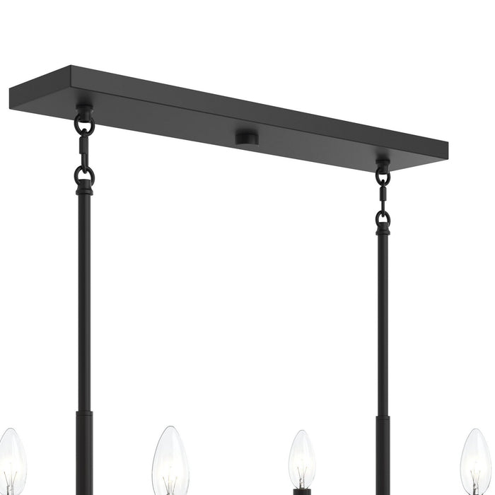 Myhouse Lighting Progress Lighting - P400450-31M - Six Light Linear Chandelier - Reines - Matte Black