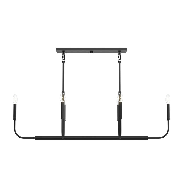 Myhouse Lighting Progress Lighting - P400450-31M - Six Light Linear Chandelier - Reines - Matte Black