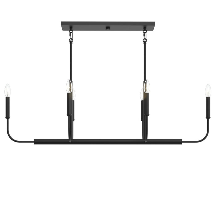 Myhouse Lighting Progress Lighting - P400450-31M - Six Light Linear Chandelier - Reines - Matte Black