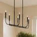 Myhouse Lighting Progress Lighting - P400450-31M - Six Light Linear Chandelier - Reines - Matte Black