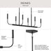 Myhouse Lighting Progress Lighting - P400450-31M - Six Light Linear Chandelier - Reines - Matte Black