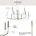 Myhouse Lighting Progress Lighting - P400449-009 - Nine Light Chandelier - Reines - Brushed Nickel