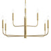 Myhouse Lighting Progress Lighting - P400449-191 - Nine Light Chandelier - Reines - Brushed Gold