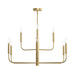Myhouse Lighting Progress Lighting - P400449-191 - Nine Light Chandelier - Reines - Brushed Gold