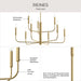 Myhouse Lighting Progress Lighting - P400449-191 - Nine Light Chandelier - Reines - Brushed Gold