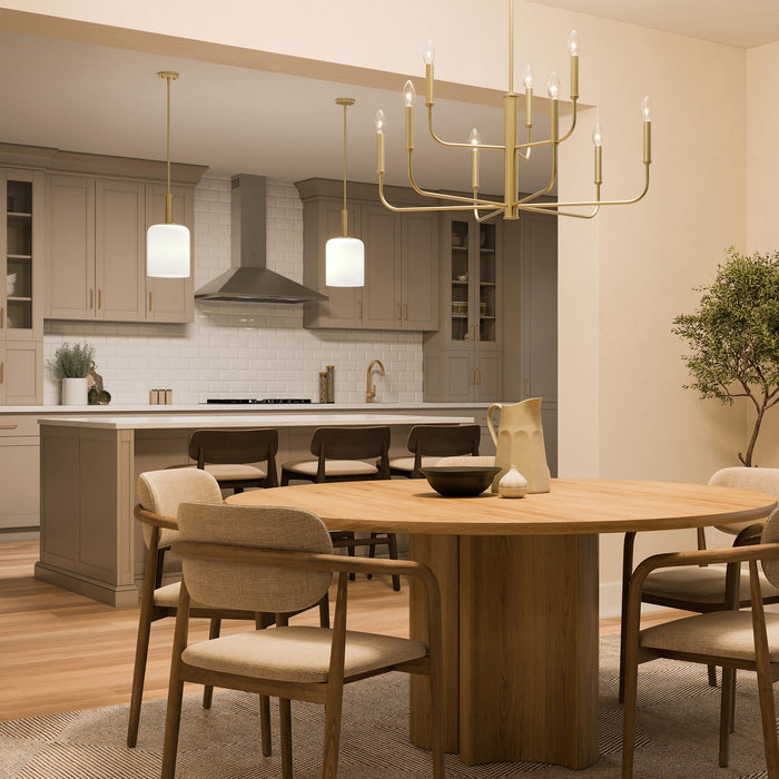 Myhouse Lighting Progress Lighting - P400449-191 - Nine Light Chandelier - Reines - Brushed Gold