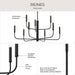 Myhouse Lighting Progress Lighting - P400449-31M - Nine Light Chandelier - Reines - Matte Black