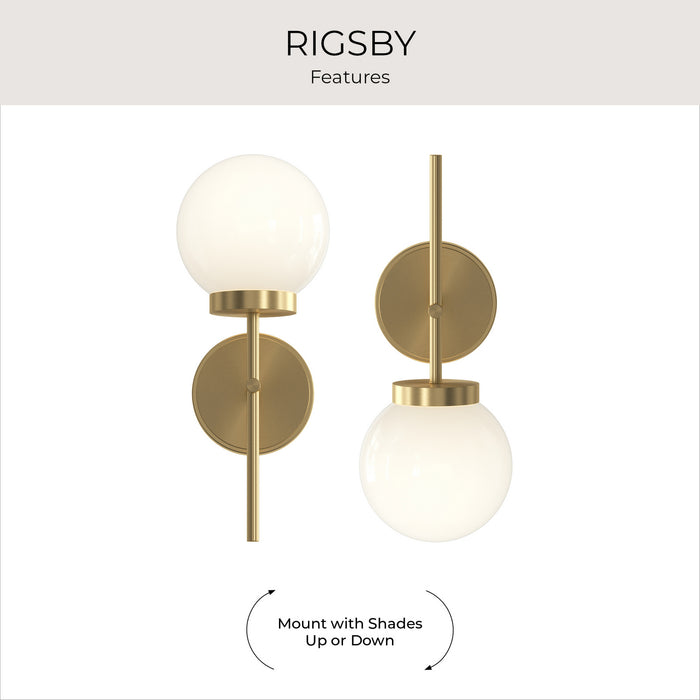 Myhouse Lighting Progress Lighting - P710157-191 - One Light Wall Sconce - Rigsby - Brushed Gold