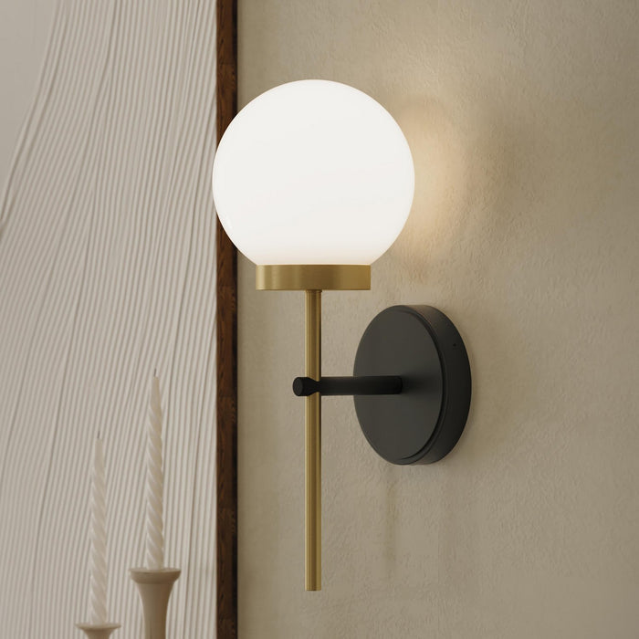 Myhouse Lighting Progress Lighting - P710157-319 - One Light Wall Sconce - Rigsby - Matte Black and Brushed Gold