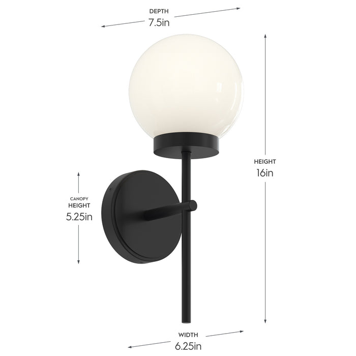 Myhouse Lighting Progress Lighting - P710157-31M - One Light Wall Sconce - Rigsby - Matte Black
