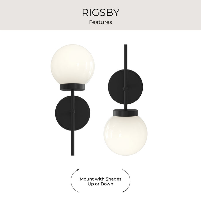 Myhouse Lighting Progress Lighting - P710157-31M - One Light Wall Sconce - Rigsby - Matte Black