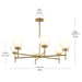 Myhouse Lighting Progress Lighting - P400469-191 - Six Light Chandelier - Rigsby - Brushed Gold