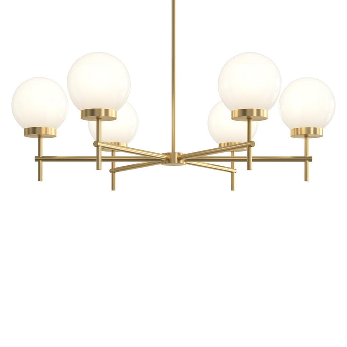Myhouse Lighting Progress Lighting - P400469-191 - Six Light Chandelier - Rigsby - Brushed Gold