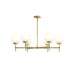 Myhouse Lighting Progress Lighting - P400469-191 - Six Light Chandelier - Rigsby - Brushed Gold