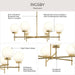 Myhouse Lighting Progress Lighting - P400469-191 - Six Light Chandelier - Rigsby - Brushed Gold