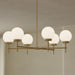 Myhouse Lighting Progress Lighting - P400469-191 - Six Light Chandelier - Rigsby - Brushed Gold