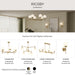Myhouse Lighting Progress Lighting - P400469-191 - Six Light Chandelier - Rigsby - Brushed Gold