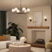 Myhouse Lighting Progress Lighting - P400469-319 - Six Light Chandelier - Rigsby - Matte Black and Brushed Gold