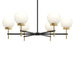 Myhouse Lighting Progress Lighting - P400469-319 - Six Light Chandelier - Rigsby - Matte Black and Brushed Gold