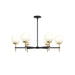 Myhouse Lighting Progress Lighting - P400469-319 - Six Light Chandelier - Rigsby - Matte Black and Brushed Gold