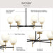Myhouse Lighting Progress Lighting - P400469-319 - Six Light Chandelier - Rigsby - Matte Black and Brushed Gold