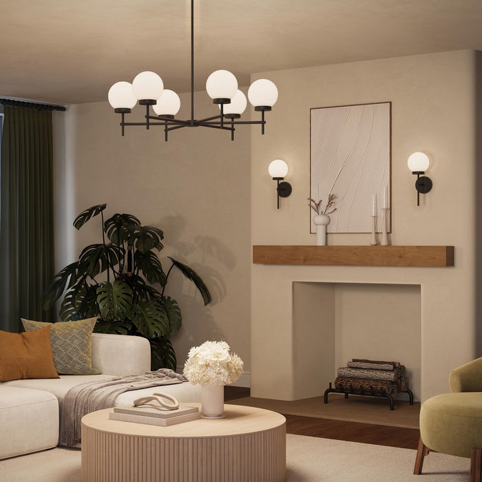 Myhouse Lighting Progress Lighting - P400469-31M - Six Light Chandelier - Rigsby - Matte Black