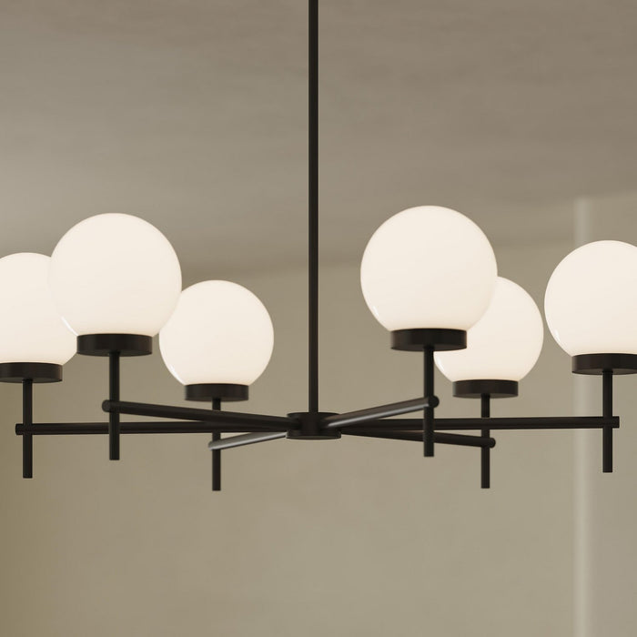 Myhouse Lighting Progress Lighting - P400469-31M - Six Light Chandelier - Rigsby - Matte Black