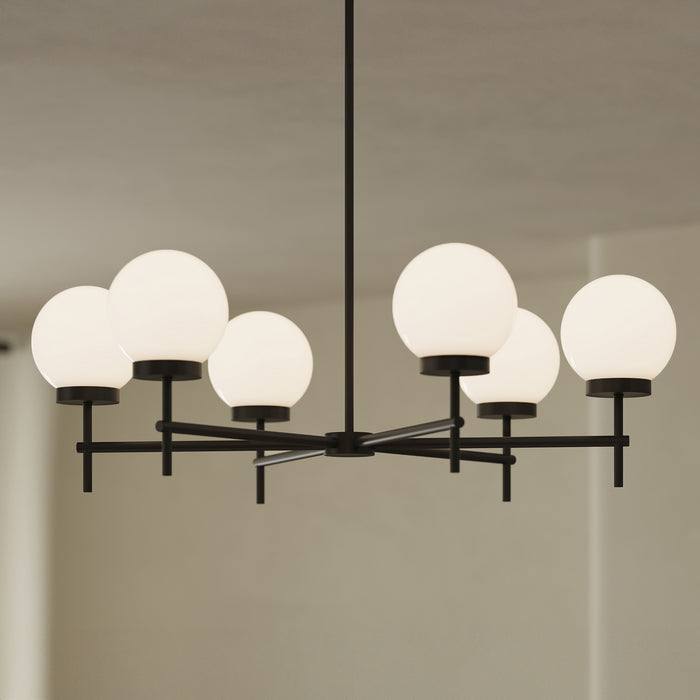 Myhouse Lighting Progress Lighting - P400469-31M - Six Light Chandelier - Rigsby - Matte Black