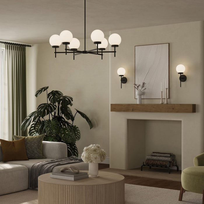Myhouse Lighting Progress Lighting - P400469-31M - Six Light Chandelier - Rigsby - Matte Black
