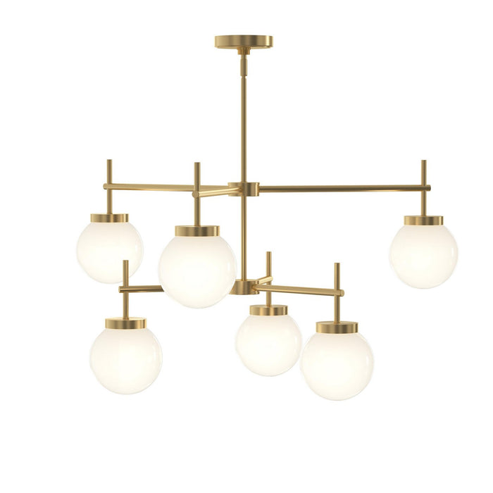 Myhouse Lighting Progress Lighting - P400470-191 - Six Light Chandelier - Rigsby - Brushed Gold