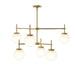Myhouse Lighting Progress Lighting - P400470-191 - Six Light Chandelier - Rigsby - Brushed Gold