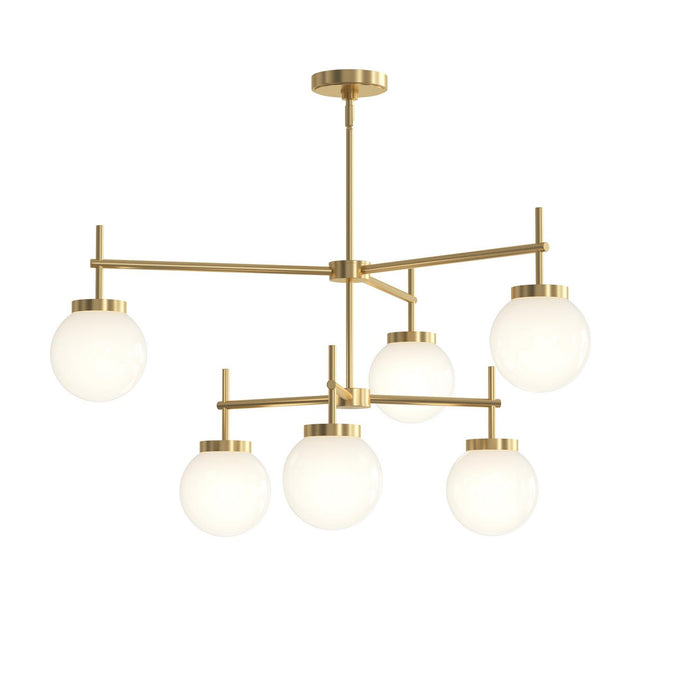 Myhouse Lighting Progress Lighting - P400470-191 - Six Light Chandelier - Rigsby - Brushed Gold