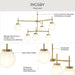 Myhouse Lighting Progress Lighting - P400470-191 - Six Light Chandelier - Rigsby - Brushed Gold