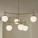 Myhouse Lighting Progress Lighting - P400470-191 - Six Light Chandelier - Rigsby - Brushed Gold