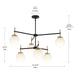 Myhouse Lighting Progress Lighting - P400470-319 - Six Light Chandelier - Rigsby - Matte Black and Brushed Gold