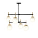 Myhouse Lighting Progress Lighting - P400470-319 - Six Light Chandelier - Rigsby - Matte Black and Brushed Gold