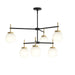 Myhouse Lighting Progress Lighting - P400470-319 - Six Light Chandelier - Rigsby - Matte Black and Brushed Gold