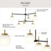 Myhouse Lighting Progress Lighting - P400470-319 - Six Light Chandelier - Rigsby - Matte Black and Brushed Gold
