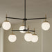 Myhouse Lighting Progress Lighting - P400470-319 - Six Light Chandelier - Rigsby - Matte Black and Brushed Gold