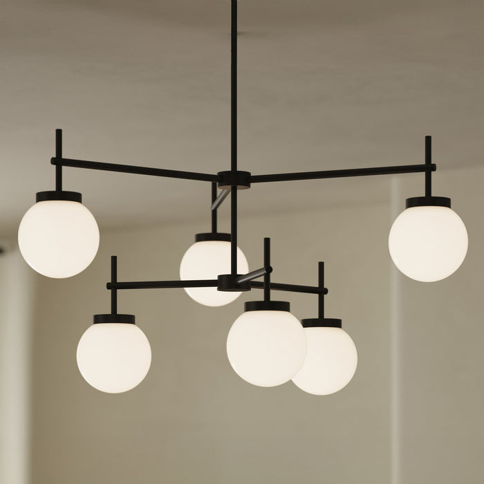 Myhouse Lighting Progress Lighting - P400470-31M - Six Light Chandelier - Rigsby - Matte Black