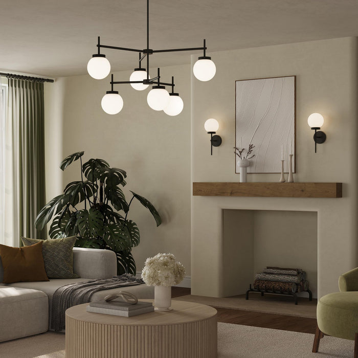 Myhouse Lighting Progress Lighting - P400470-31M - Six Light Chandelier - Rigsby - Matte Black