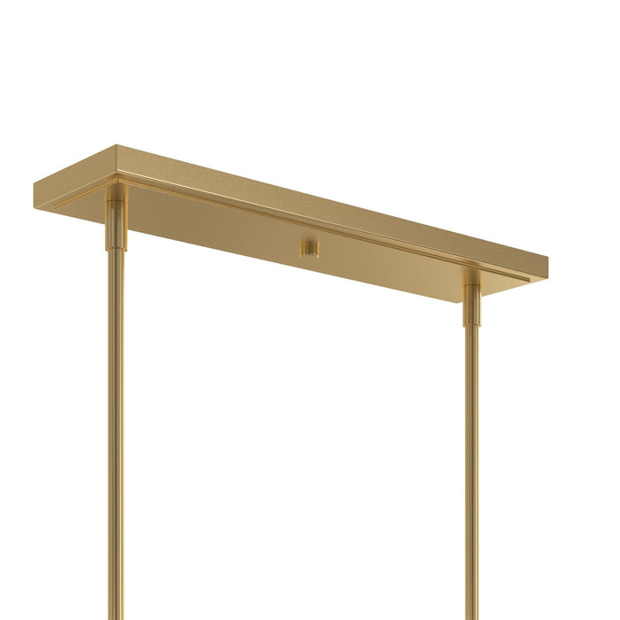 Myhouse Lighting Progress Lighting - P400471-191 - Six Light Linear Chandelier - Rigsby - Brushed Gold