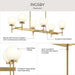 Myhouse Lighting Progress Lighting - P400471-191 - Six Light Linear Chandelier - Rigsby - Brushed Gold