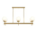 Myhouse Lighting Progress Lighting - P400471-191 - Six Light Linear Chandelier - Rigsby - Brushed Gold