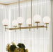 Myhouse Lighting Progress Lighting - P400471-191 - Six Light Linear Chandelier - Rigsby - Brushed Gold