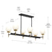 Myhouse Lighting Progress Lighting - P400471-319 - Six Light Linear Chandelier - Rigsby - Matte Black and Brushed Gold