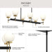 Myhouse Lighting Progress Lighting - P400471-319 - Six Light Linear Chandelier - Rigsby - Matte Black and Brushed Gold