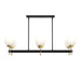 Myhouse Lighting Progress Lighting - P400471-319 - Six Light Linear Chandelier - Rigsby - Matte Black and Brushed Gold